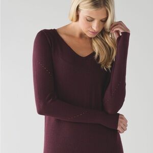 Lululemon Yin Time Long Sleeve
Heathered Bordeaux Drama